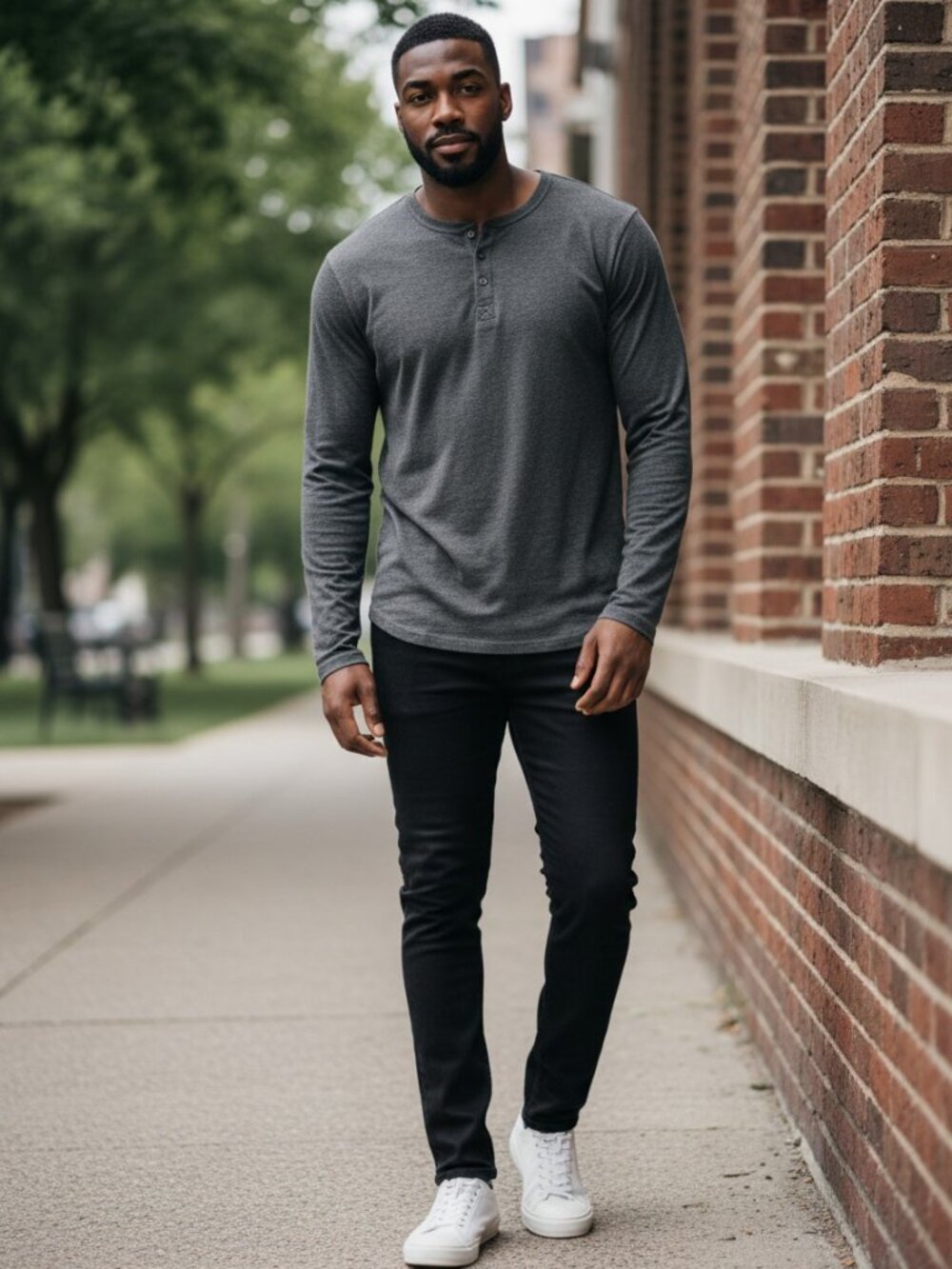 Free Fly Henley‎ Shirt Mens Large Gray Excellent Bamboo Cotton Long Sleeve Top